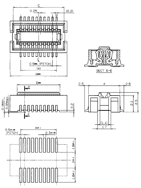 60-PIN CONNECTOR AVX 24 5087 060 900 861 (WaveCom)